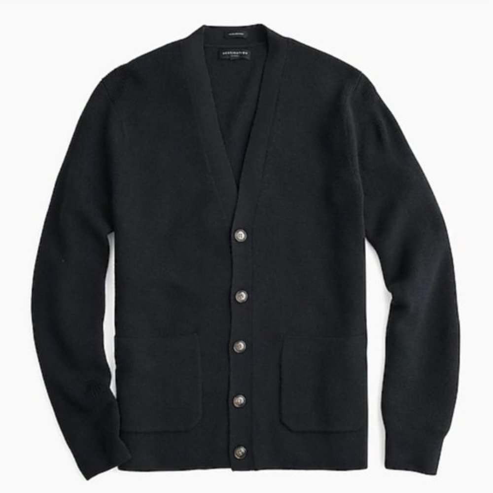J. Crew Men's Green Button-Up Cardigan